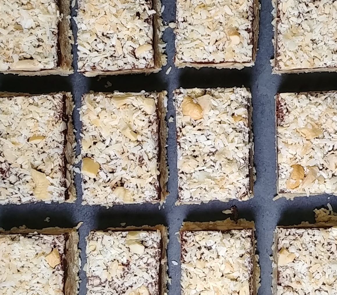 Christmas Cookies -Cashew Coconut Bars - 4-pack